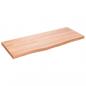 Preview: ARDEBO.de - Wandregal Hellbraun 100x40x(2-4) cm Massivholz Eiche Behandelt