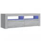 Preview: TV-Schrank mit LED-Leuchten Grau Sonoma 120x35x40 cm