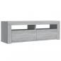 Preview: TV-Schrank mit LED-Leuchten Grau Sonoma 120x35x40 cm