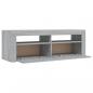 Preview: TV-Schrank mit LED-Leuchten Grau Sonoma 120x35x40 cm