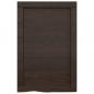 Preview: Wandregal Dunkelbraun 40x60x(2-6) cm Massivholz Eiche Behandelt