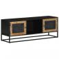 Preview: ARDEBO.de - TV-Schrank 110x30x40 cm Massivholz Mango und Eisen