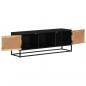 Preview: TV-Schrank 110x30x40 cm Massivholz Mango und Eisen