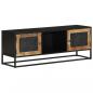 Preview: TV-Schrank 110x30x40 cm Massivholz Mango und Eisen