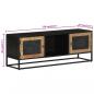 Preview: TV-Schrank 110x30x40 cm Massivholz Mango und Eisen