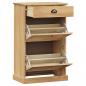 Preview: Schuhschrank VIGO 60x35x96 cm Massivholz Kiefer