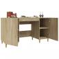 Preview: Schreibtisch Sonoma-Eiche 140x50x75 cm Holzwerkstoff