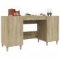 Preview: Schreibtisch Sonoma-Eiche 140x50x75 cm Holzwerkstoff