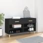 Preview: ARDEBO.de - Schuhschrank Schwarz 102x35x55 cm Holzwerkstoff