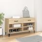 Preview: ARDEBO.de - Schuhschrank Sonoma-Eiche 102x35x55 cm Holzwerkstoff