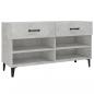 Preview: Schuhschrank Betongrau 102x35x55 cm Holzwerkstoff