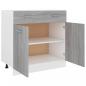 Preview: Unterschrank mit Schublade Grau Sonoma 80x46x81,5 cm