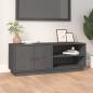 Preview: ARDEBO.de - TV-Schrank Grau 105x34x40 cm Massivholz Kiefer