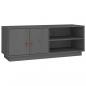 Preview: TV-Schrank Grau 105x34x40 cm Massivholz Kiefer