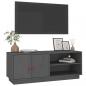 Preview: TV-Schrank Grau 105x34x40 cm Massivholz Kiefer