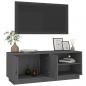 Preview: TV-Schrank Grau 105x34x40 cm Massivholz Kiefer