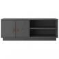 Preview: TV-Schrank Grau 105x34x40 cm Massivholz Kiefer