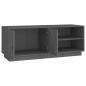 Preview: TV-Schrank Grau 105x34x40 cm Massivholz Kiefer