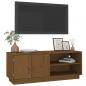 Preview: TV-Schrank Honigbraun 105x34x40 cm Massivholz Kiefer