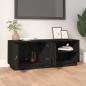 Preview: TV-Schrank Schwarz 105x34x40 cm Massivholz Kiefer