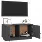 Preview: TV-Schrank Grau 80x34x40 cm Massivholz Kiefer