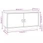 Preview: TV-Schrank Grau 80x34x40 cm Massivholz Kiefer