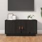 Preview: ARDEBO.de - TV-Schrank Schwarz 80x34x40 cm Massivholz Kiefer