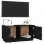 Preview: TV-Schrank Schwarz 80x34x40 cm Massivholz Kiefer