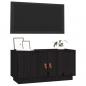 Preview: TV-Schrank Schwarz 80x34x40 cm Massivholz Kiefer