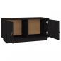 Preview: TV-Schrank Schwarz 80x34x40 cm Massivholz Kiefer