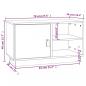 Preview: TV-Schrank 70x34x40 cm Massivholz Kiefer