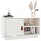 Preview: TV-Schrank Weiß 70x34x40 cm Massivholz Kiefer