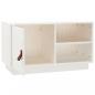 Preview: TV-Schrank Weiß 70x34x40 cm Massivholz Kiefer