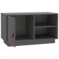 Preview: TV-Schrank Grau 70x34x40 cm Massivholz Kiefer