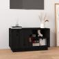 Preview: ARDEBO.de - TV-Schrank Schwarz 70x34x40 cm Massivholz Kiefer