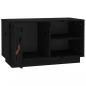 Preview: TV-Schrank Schwarz 70x34x40 cm Massivholz Kiefer