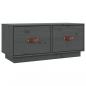 Preview: TV-Schrank Grau 80x34x35 cm Massivholz Kiefer