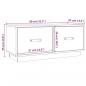 Preview: TV-Schrank Grau 80x34x35 cm Massivholz Kiefer