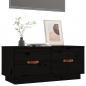 Preview: TV-Schrank Schwarz 80x34x35 cm Massivholz Kiefer