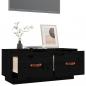 Preview: TV-Schrank Schwarz 80x34x35 cm Massivholz Kiefer