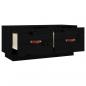 Preview: TV-Schrank Schwarz 80x34x35 cm Massivholz Kiefer