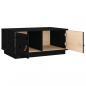 Preview: Couchtisch Schwarz 80x50x35 cm Massivholz Kiefer