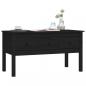 Preview: Couchtisch Schwarz 102x49x55 cm Massivholz Kiefer