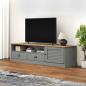 Preview: ARDEBO.de - TV-Schrank VIGO Grau 156x40x40 cm Massivholz Kiefer