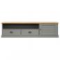 Preview: TV-Schrank VIGO Grau 156x40x40 cm Massivholz Kiefer