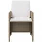 Preview: Gartenstühle mit Hocker 2 Stk. Poly Rattan Beige