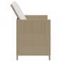 Preview: Gartenstühle mit Hocker 2 Stk. Poly Rattan Beige