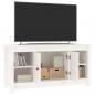 Preview: TV-Schrank Weiß 103x36,5x52 cm Massivholz Kiefer