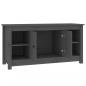 Preview: TV-Schrank Grau 103x36,5x52 cm Massivholz Kiefer