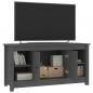 Preview: TV-Schrank Grau 103x36,5x52 cm Massivholz Kiefer